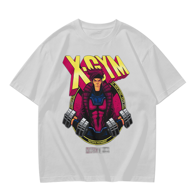 X-GYM Superhero Graphic Tee for Fitness Enthusiasts