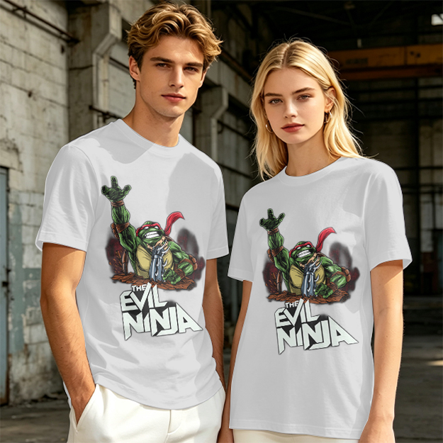 Olive T-Shirt With Evil Ninja Turtle Graphic Print