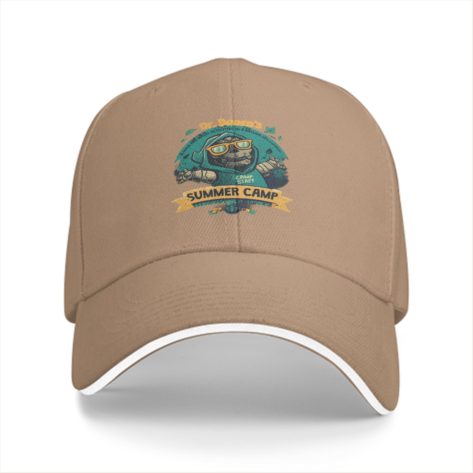 Dr. Doom's Summer Camp Themed Black Baseball Cap