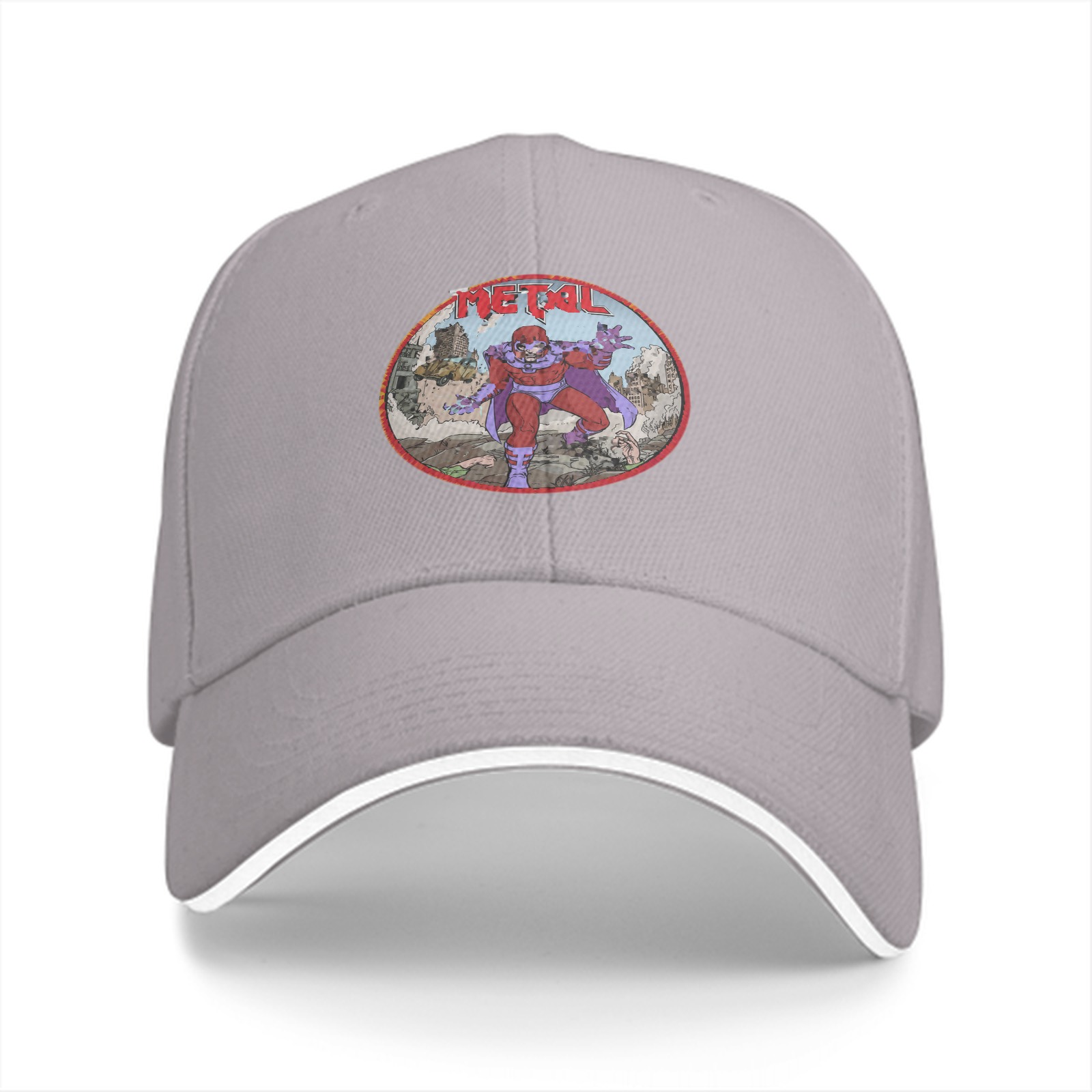 Black Baseball Cap With Magneto Metal Comic Art Print