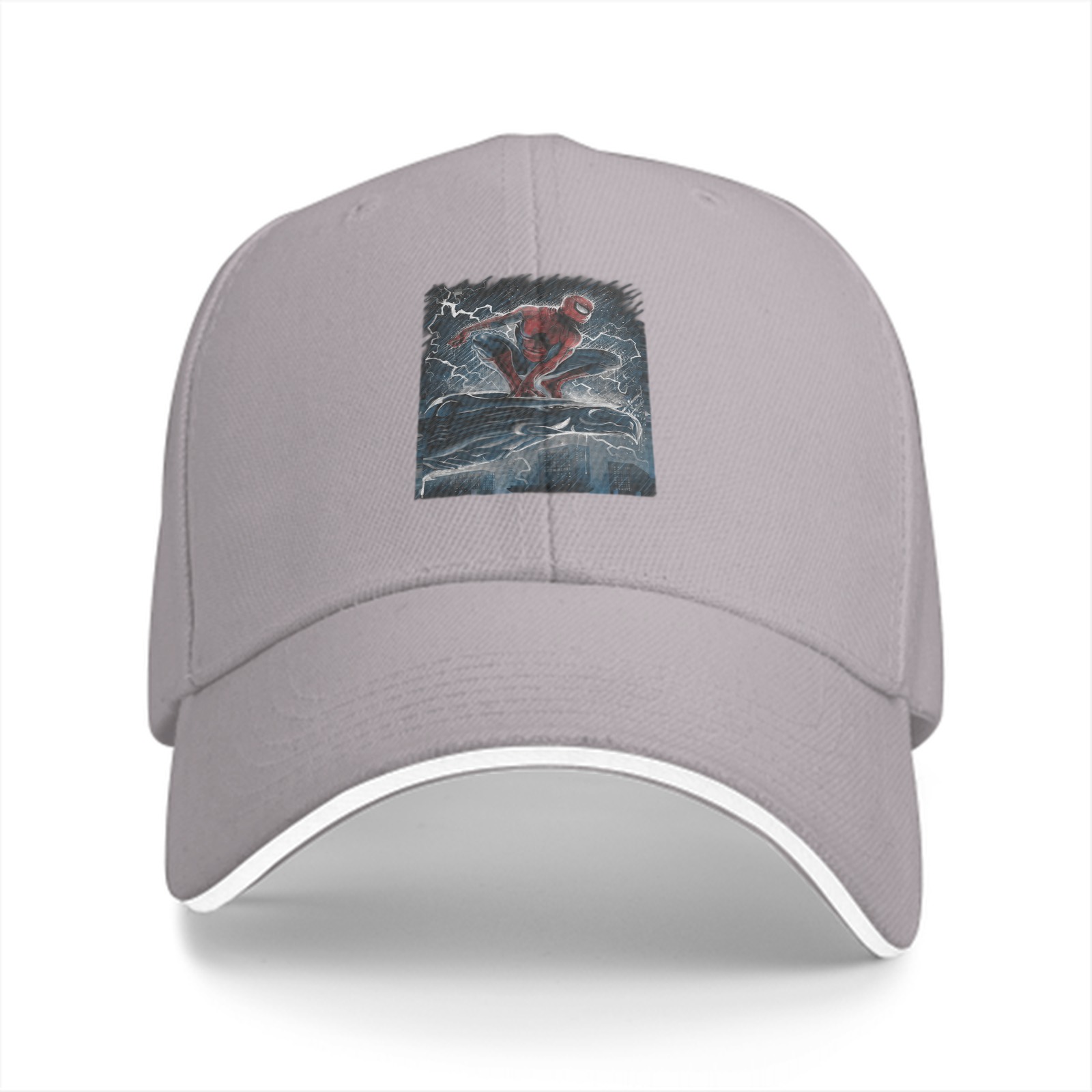 Black Baseball Cap With Spider-Man Lightning Storm Graphic