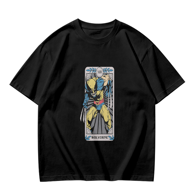 Olive T-Shirt Featuring Wolverine Tarot Card Design