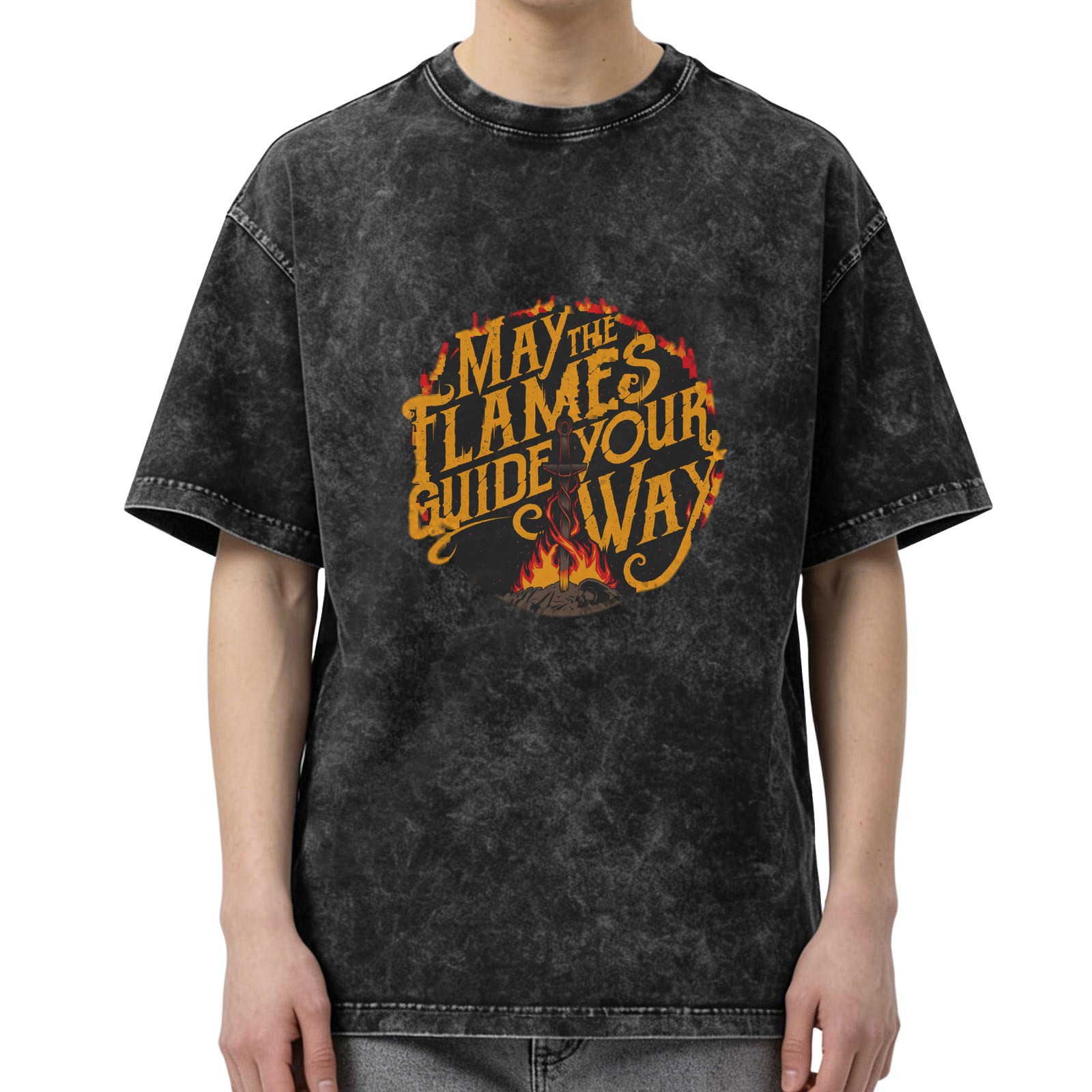 May The Flames Guide Your Way Graphic Vintage T-Shirt