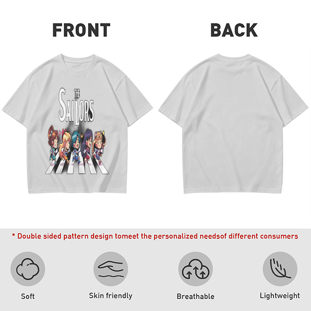The Sailors Chibi Anime Abbey Road Graphic T-Shirt