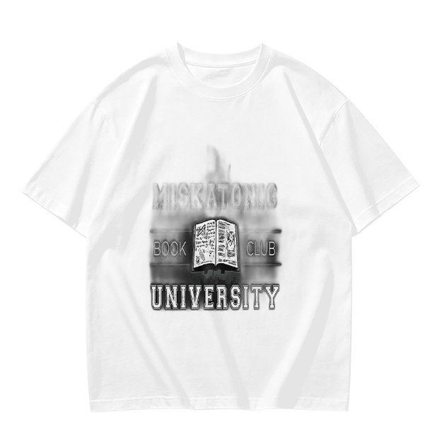 Miskatonic University Book Club Graphic Olive T-Shirt