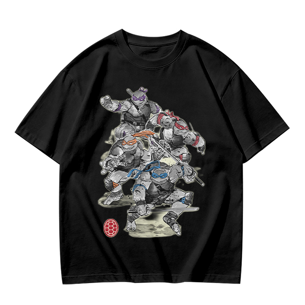 Olive T-Shirt Featuring Ninja Turtles Graphic Design