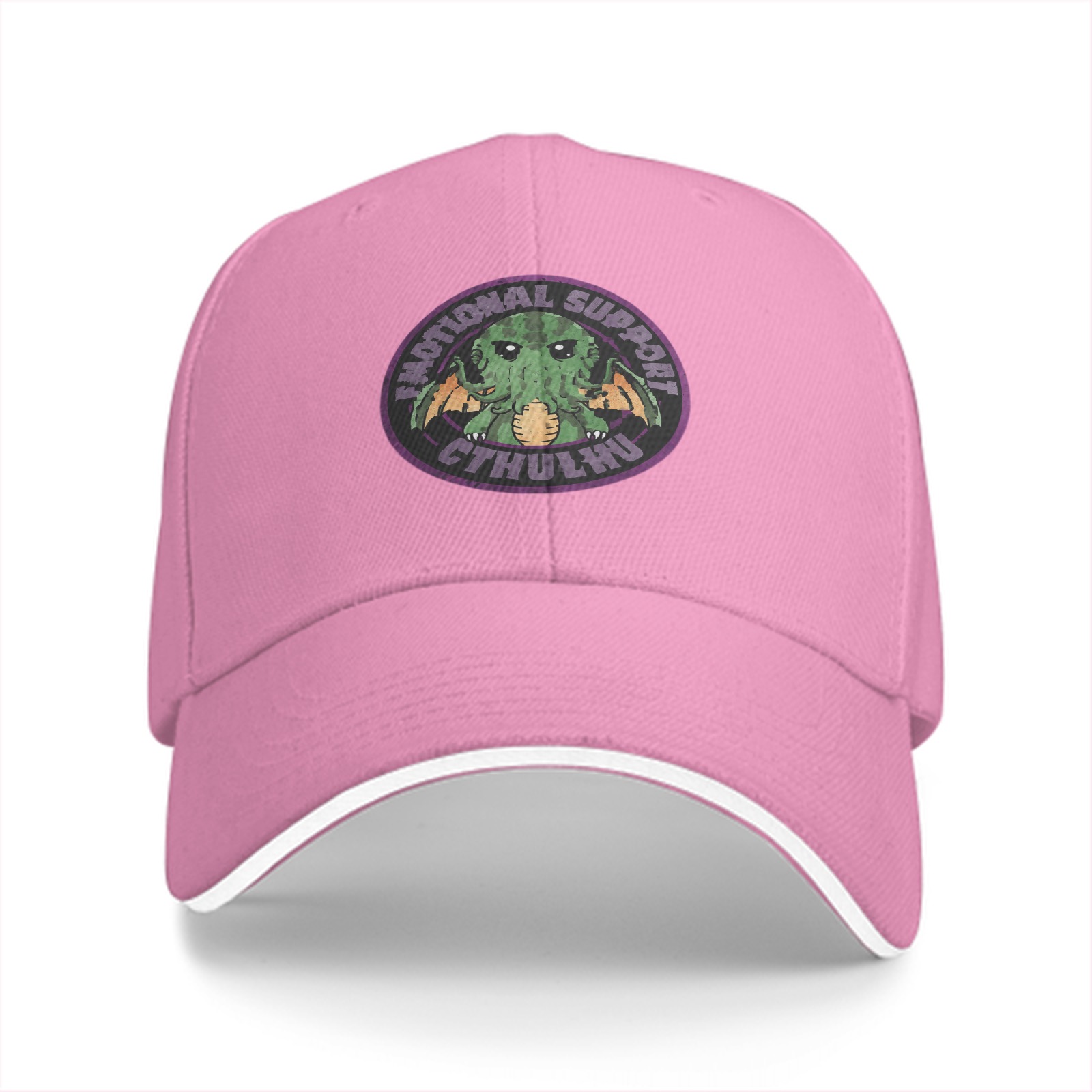 Emotional Support Cthulhu Black Baseball Cap