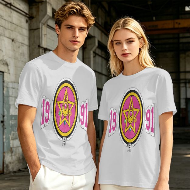 Olive Graphic T-Shirt With 1991 And Star Emblem Print