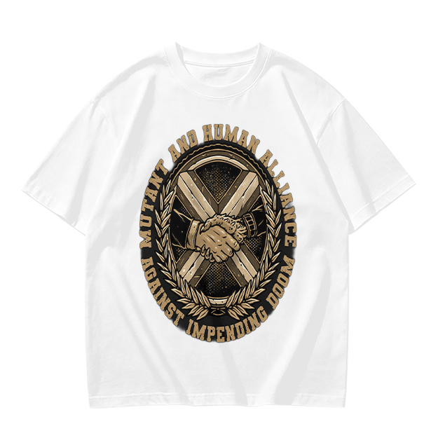 Mutant and Human Alliance Against Impending Doom Graphic T-Shirt