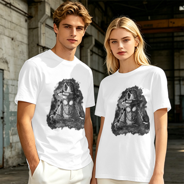 Olive T-Shirt Featuring Noir Spider-Man Ink Artwork