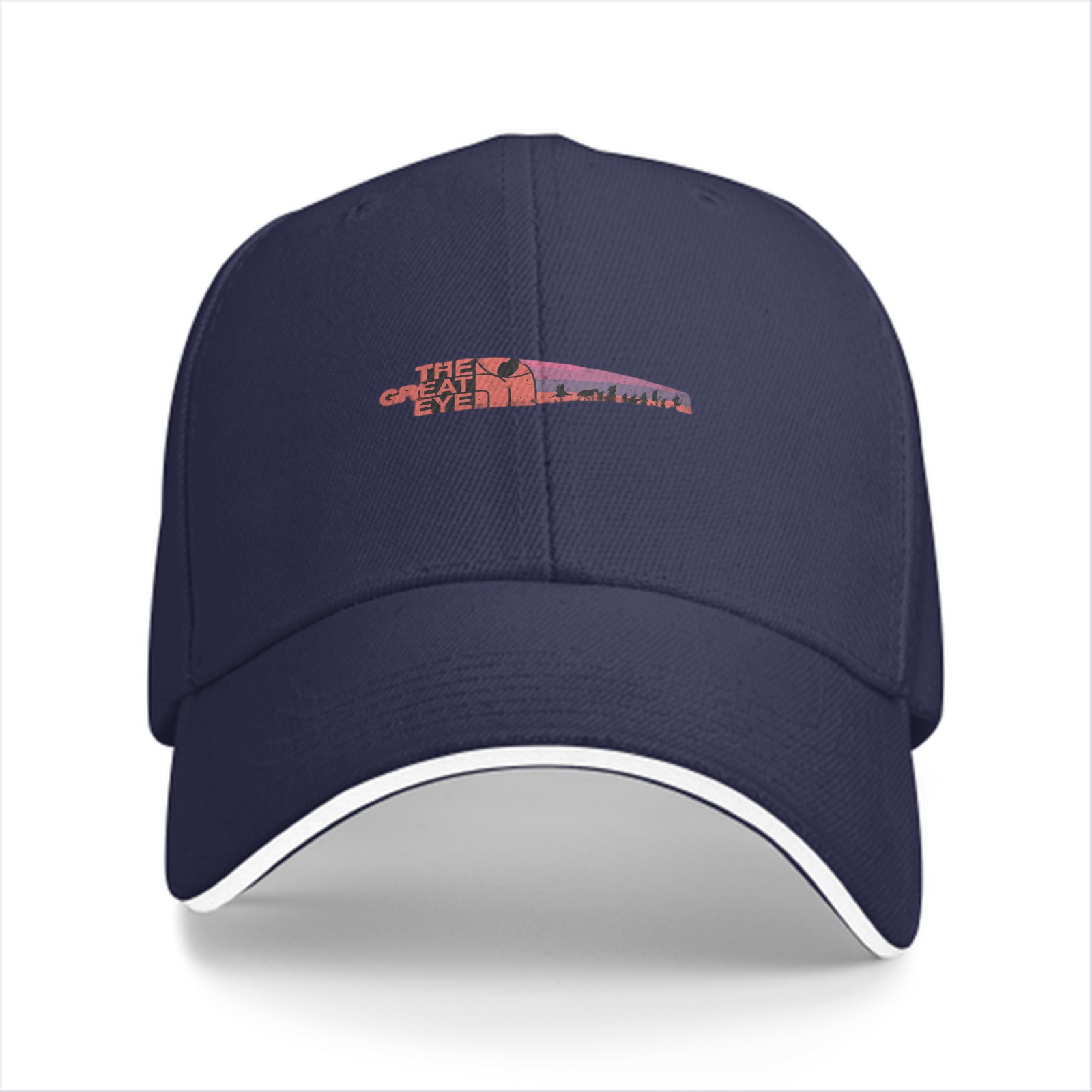 Black Baseball Cap With The Great Eye Graphic Print