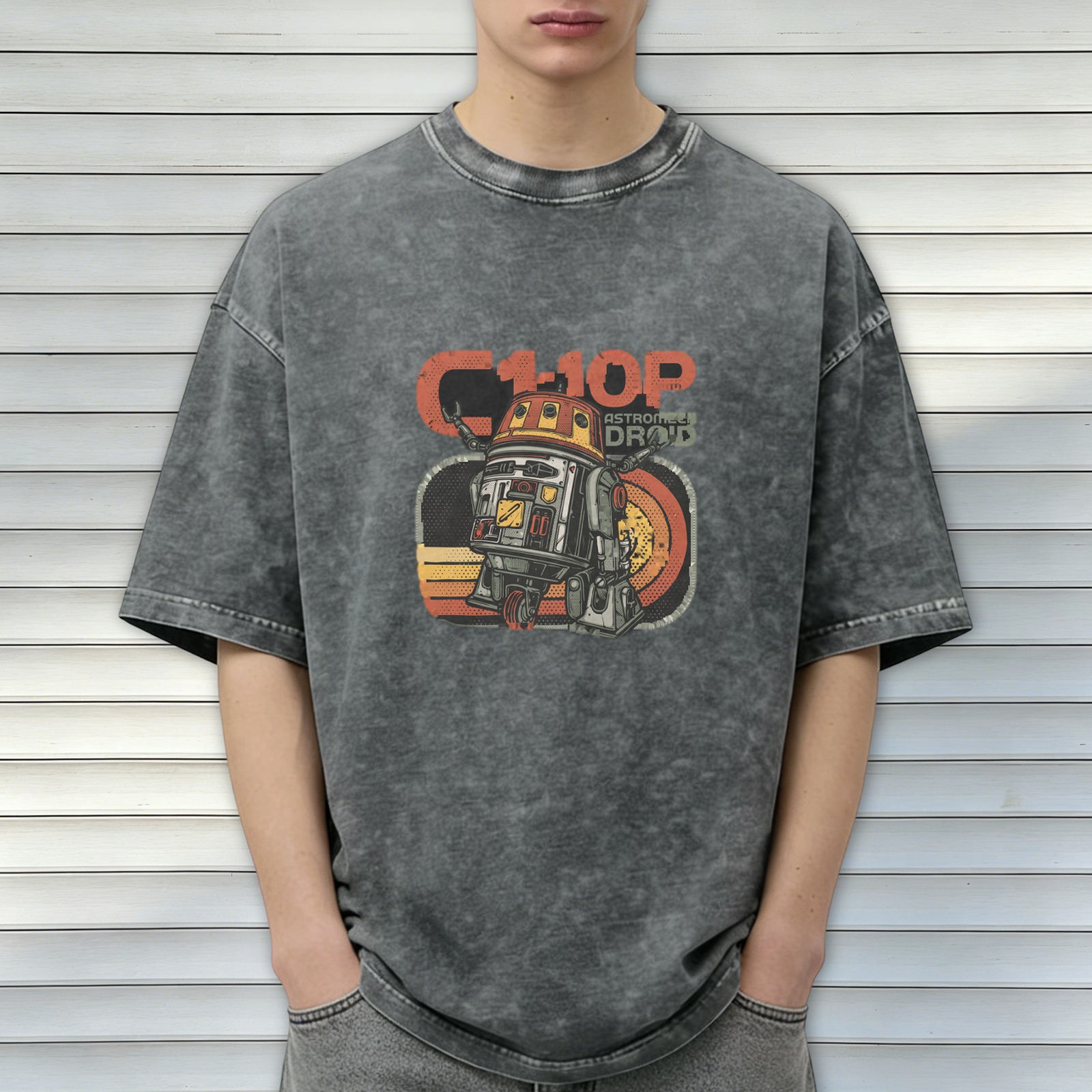 Star Wars C1-10P Chopper Astromech Droid Vintage Wash Graphic T-Shirt