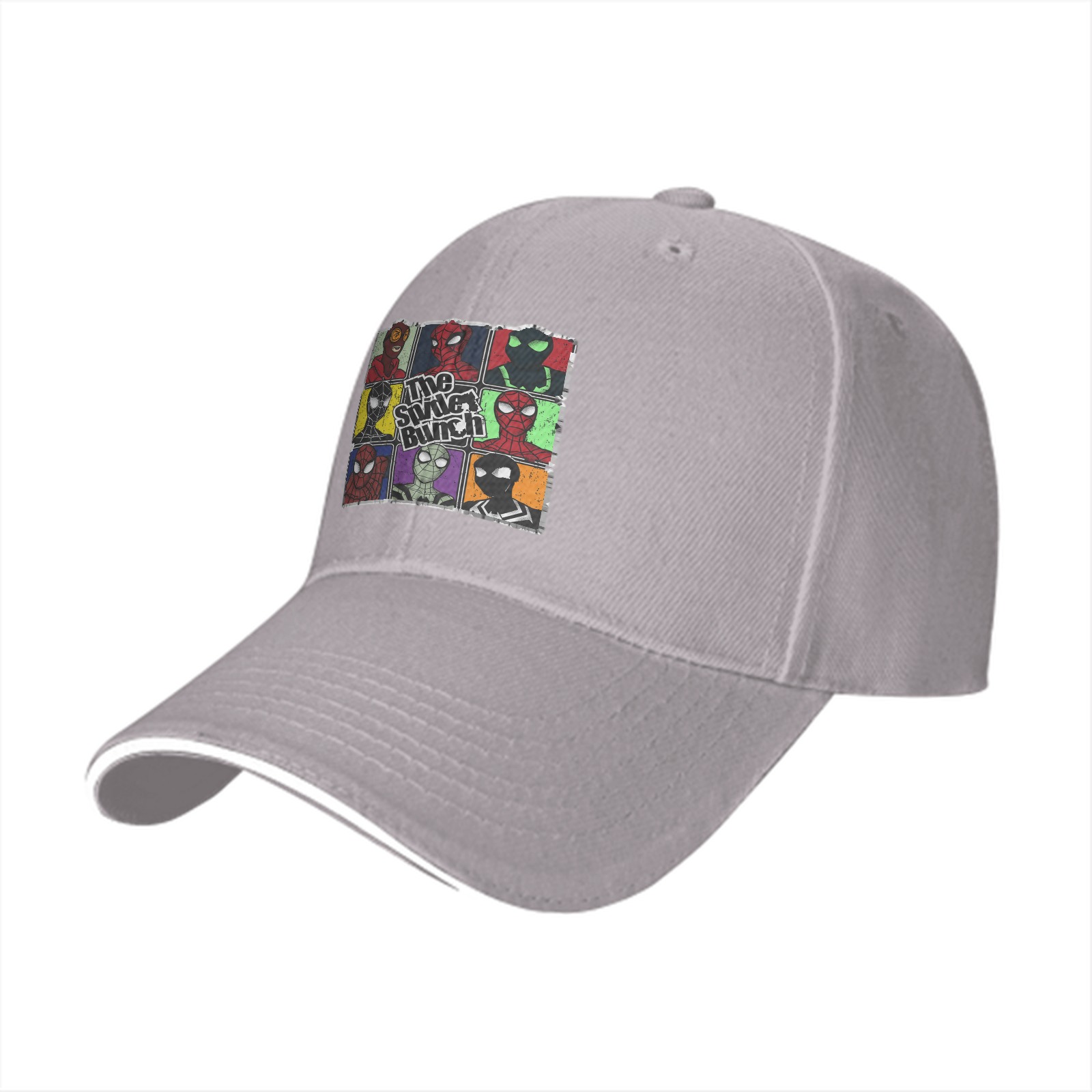Black baseball cap with The Spider Bunch superhero graphic