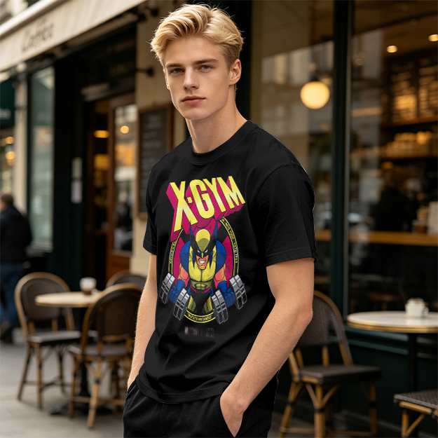 X-GYM Wolverine Lifting Dumbbell Graphic T-Shirt