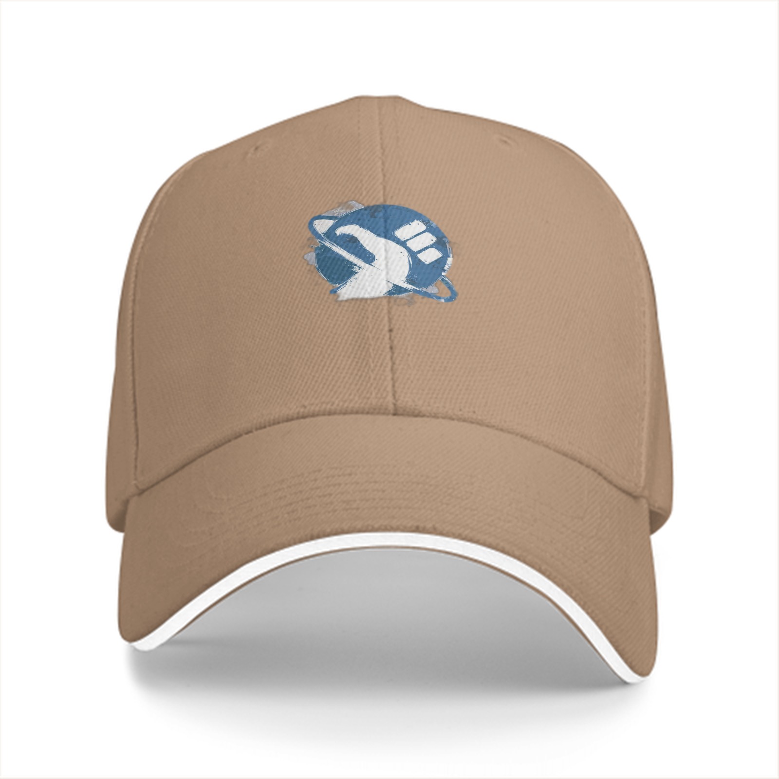 Black Baseball Cap With Blue Fist Planet Graphic Design