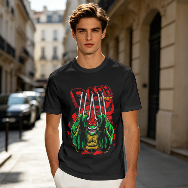 Olive Green Teenage Mutant Ninja Turtles Raphael Graphic T-Shirt