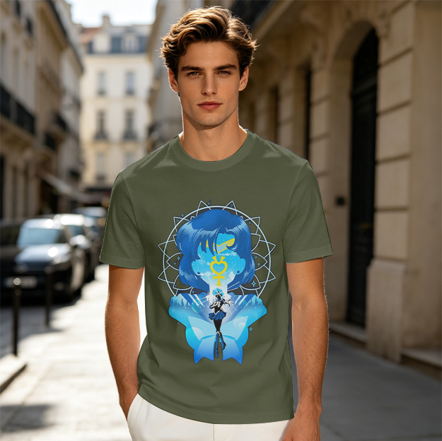 Sailor Mercury Graphic Print Olive T-Shirt