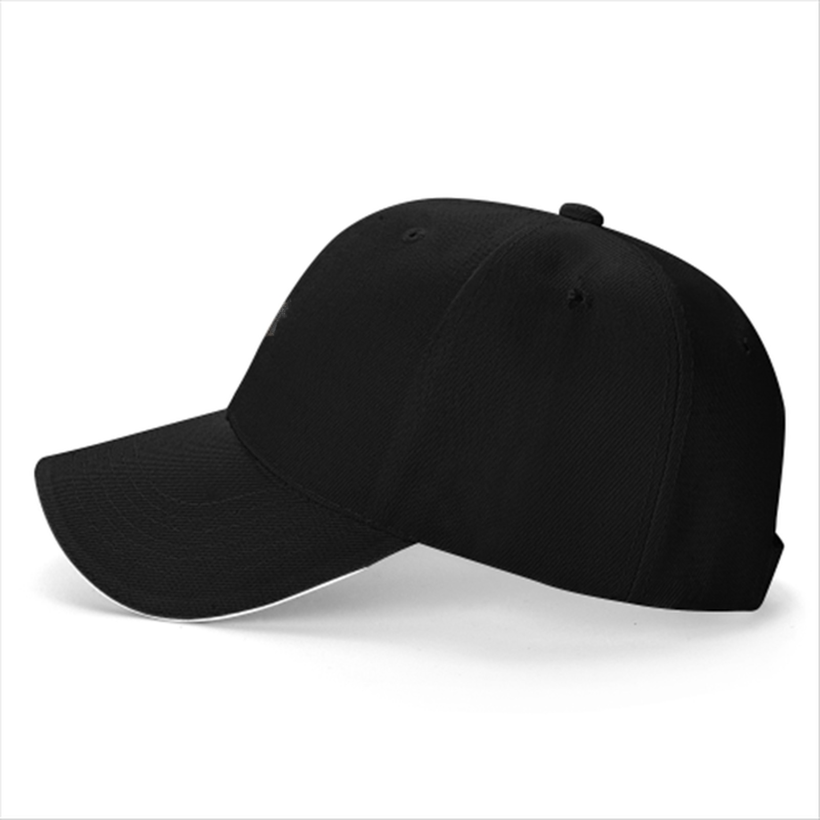 Black Baseball Cap With Faded Warrior Graphic Design
