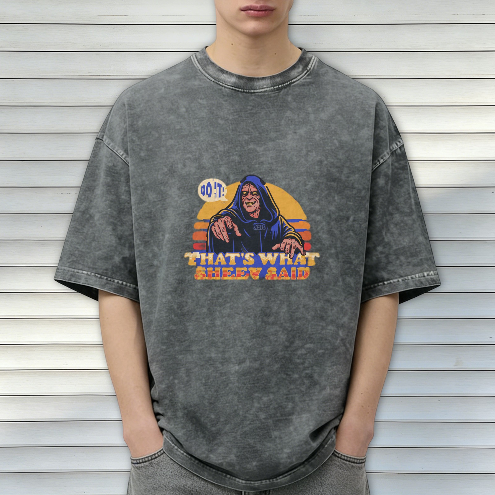 Washed Black T-Shirt with That's What Sheev Said Graphic