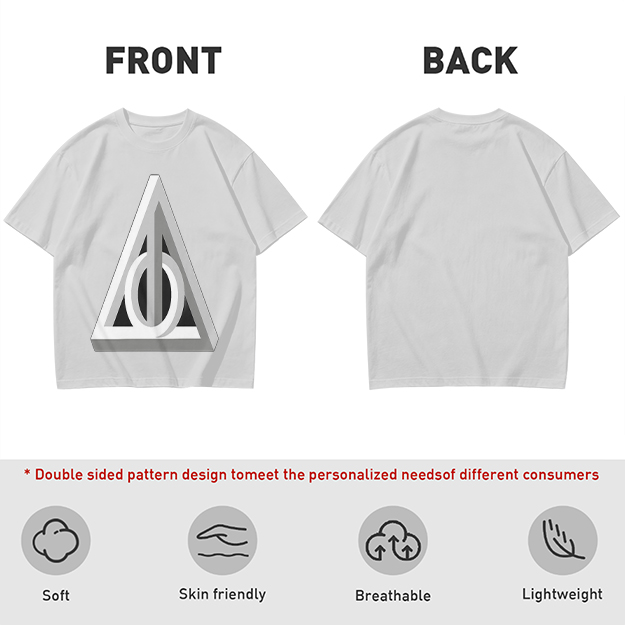 Olive T-shirt with 3D Deathly Hallows Symbol Print