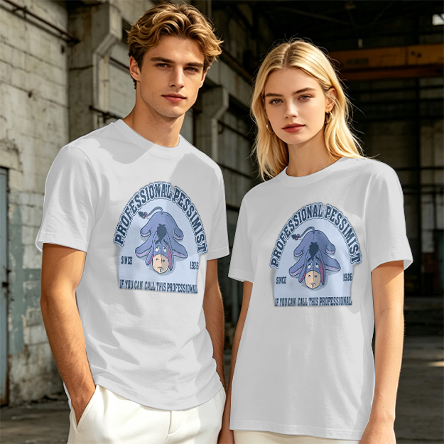 Olive t-shirt with Eeyore 'Professional Pessimist' print