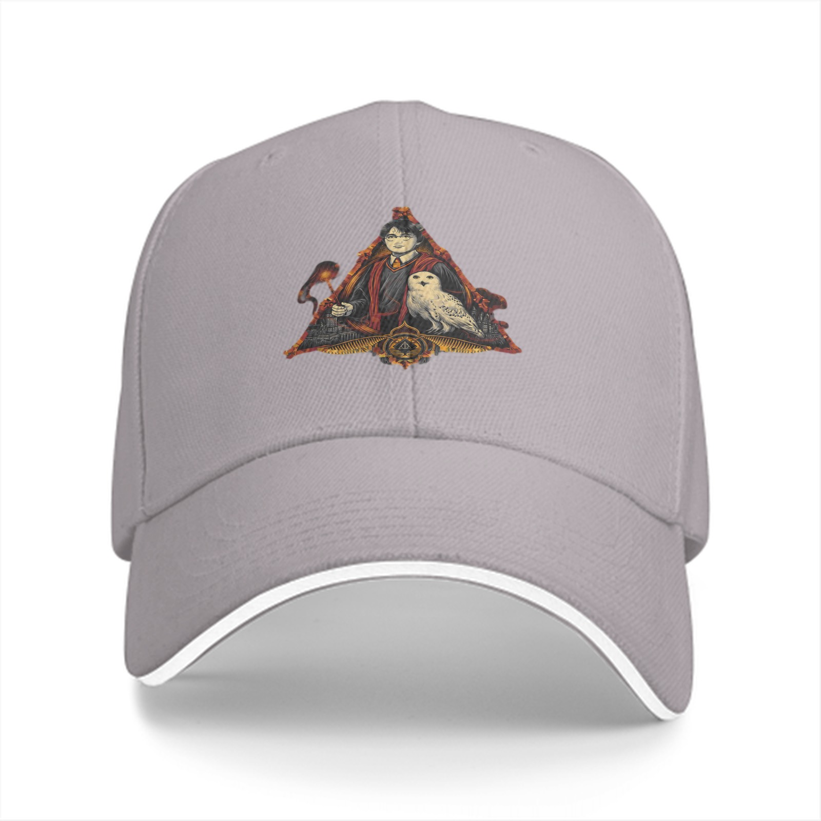 Black baseball cap with Harry Potter and Hedwig graphic