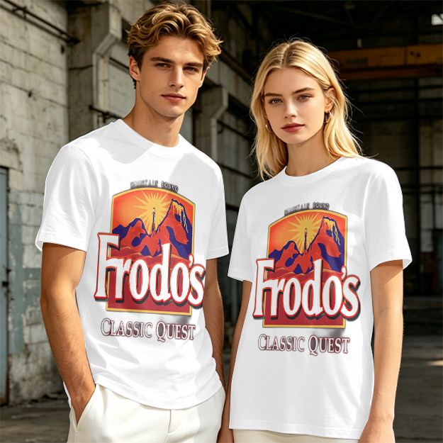 Frodo's Classic Quest Mountain Graphic T-Shirt Print Design