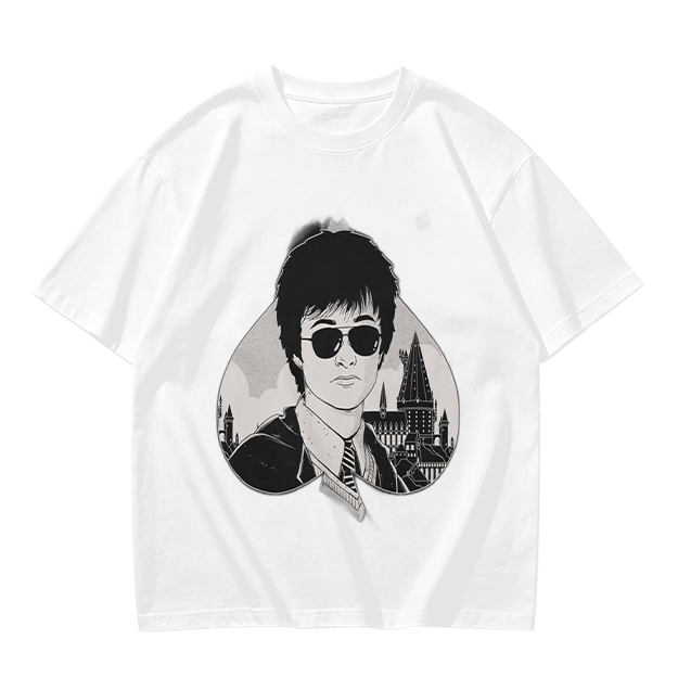 Olive Green T-Shirt With Harry Potter Wearing Sunglasses Print