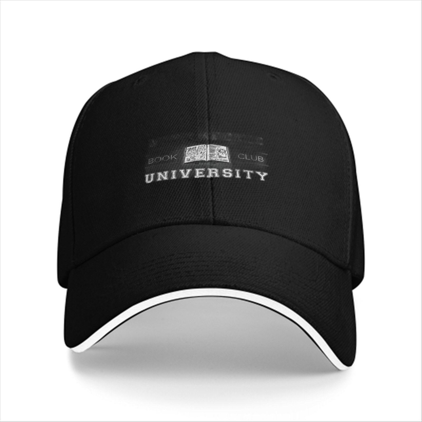 University Book Club Printed Black Baseball Cap