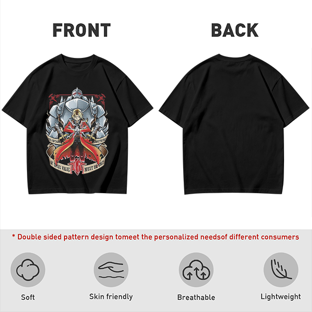 Fullmetal Alchemist Elric Brothers Graphic T-Shirt