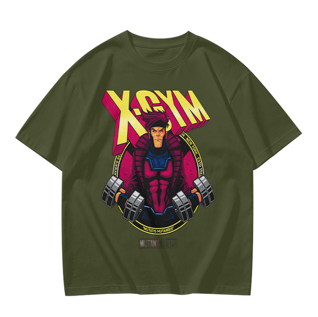 X-GYM Superhero Graphic Tee for Fitness Enthusiasts