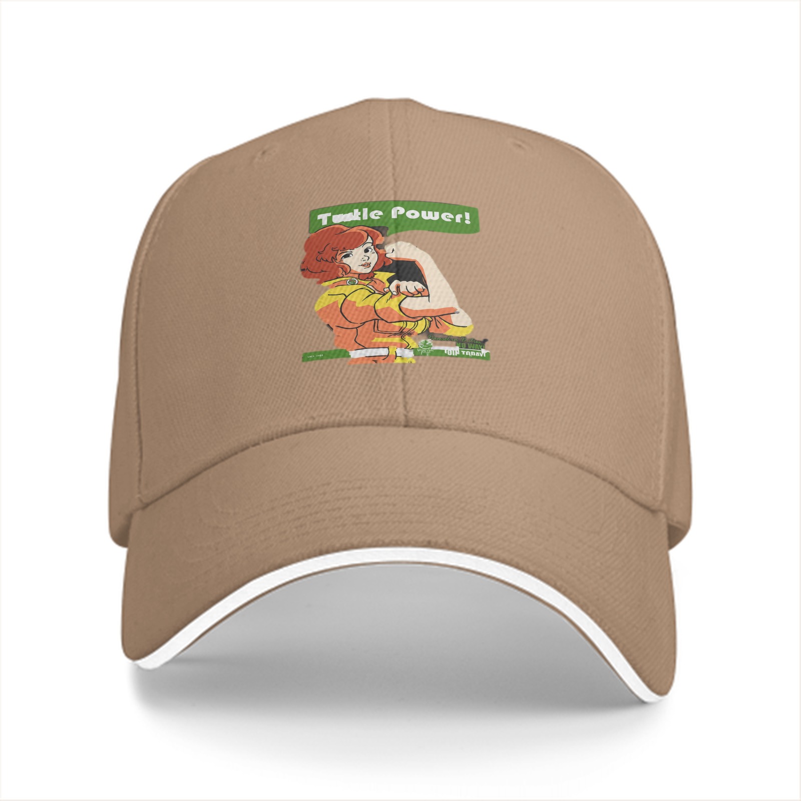 Black Baseball Cap With April O'Neil Turtle Power Graphic
