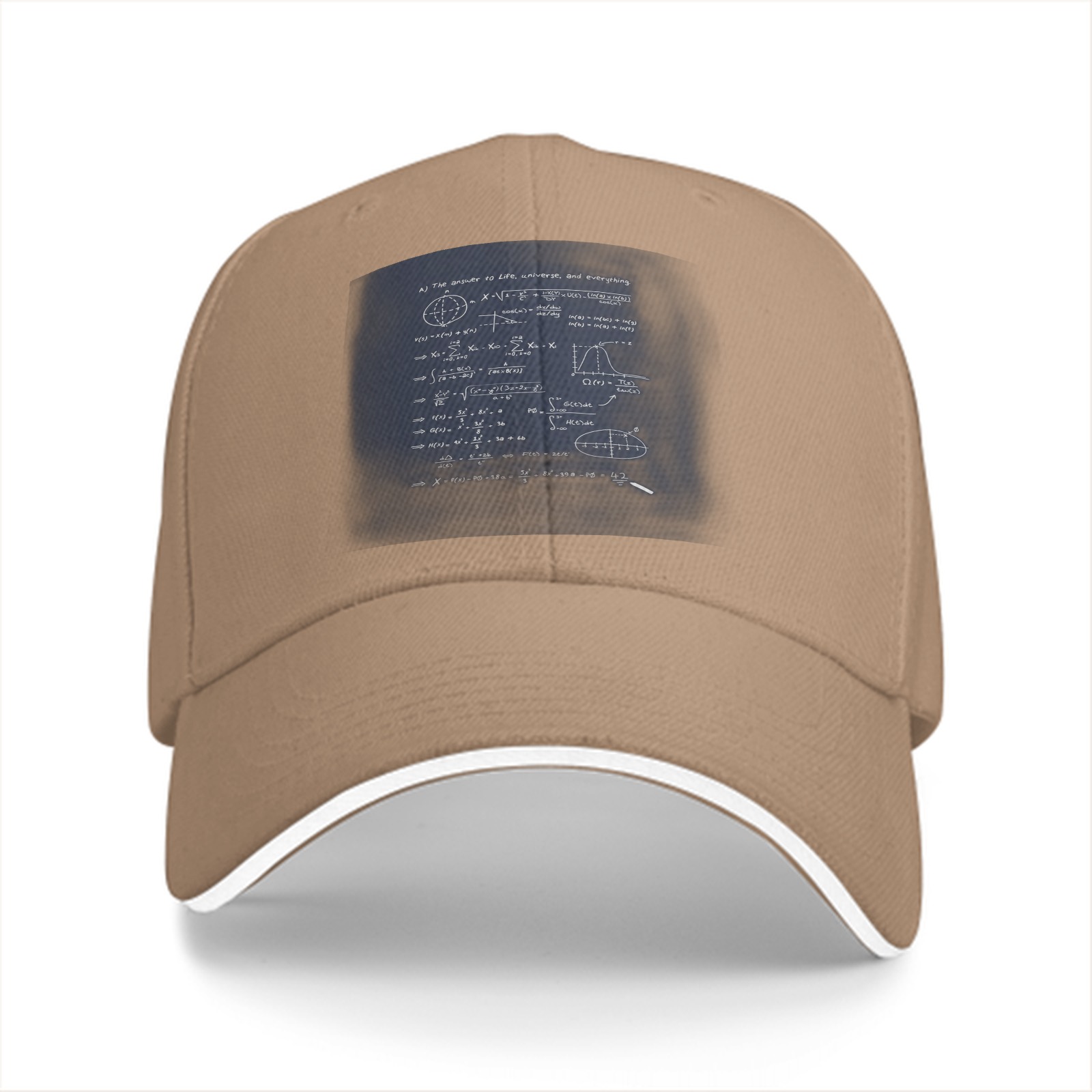 Black Baseball Cap with Math Science Formula Print