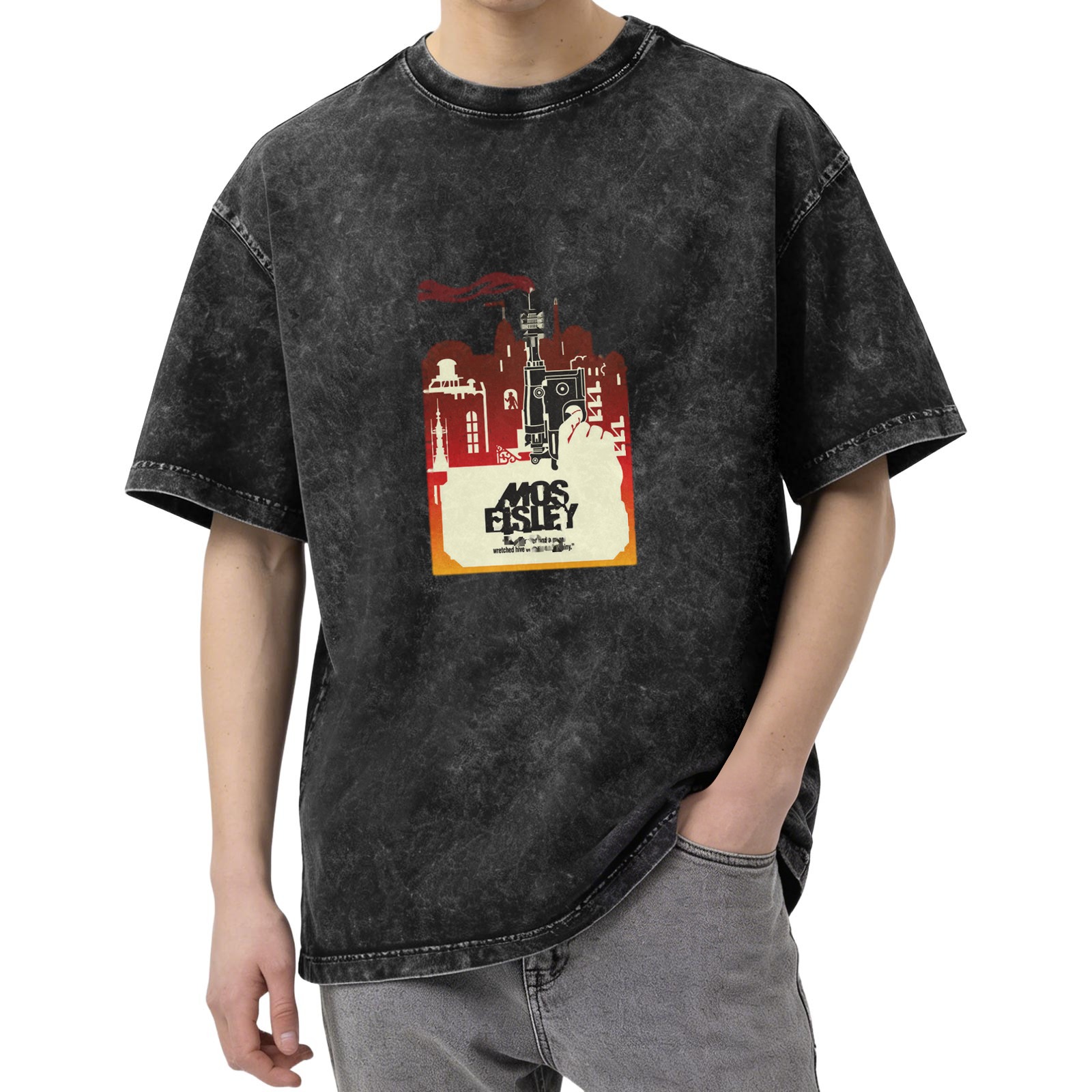 Star Wars Mos Eisley Graphic Acid Wash Oversized T-Shirt