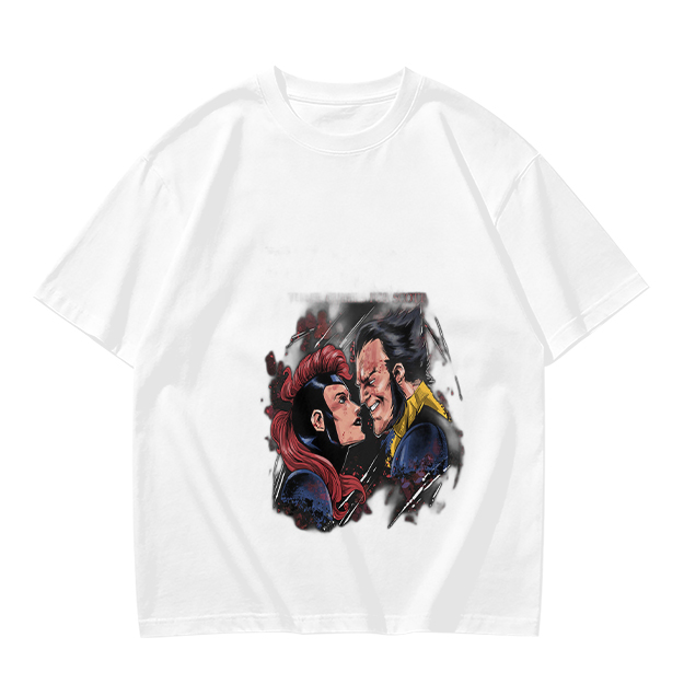 Olive T-shirt with Comic Style Superhero Character Art Print