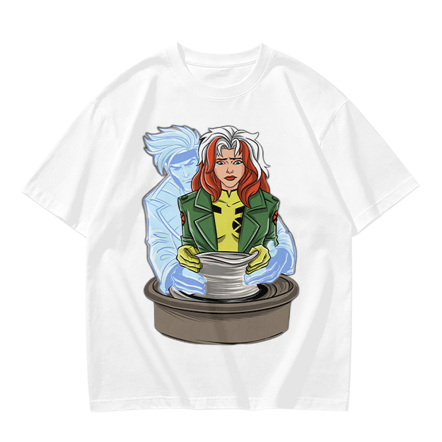 X-Men Rogue and Iceman Pottery Graphic Tee