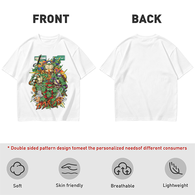 Olive T-Shirt With Teenage Mutant Ninja Turtles Graphic Print