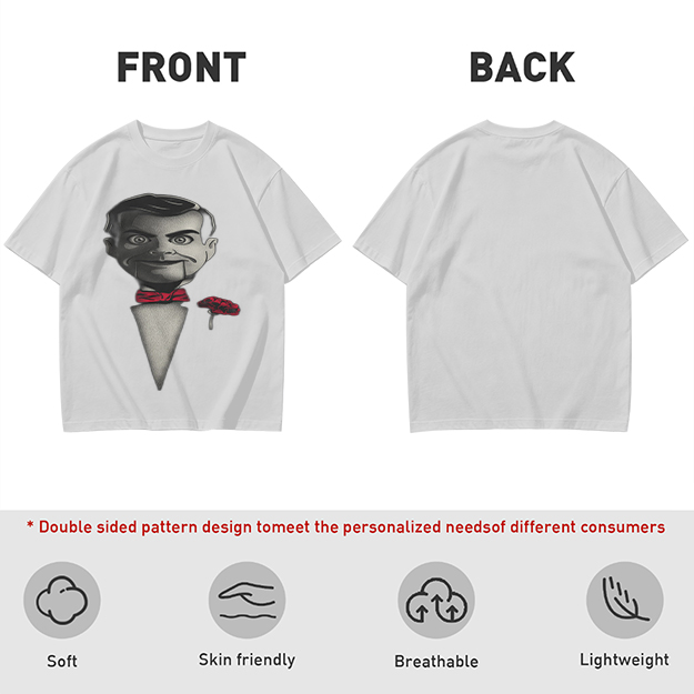 Olive T-Shirt With Ventriloquist Dummy Print