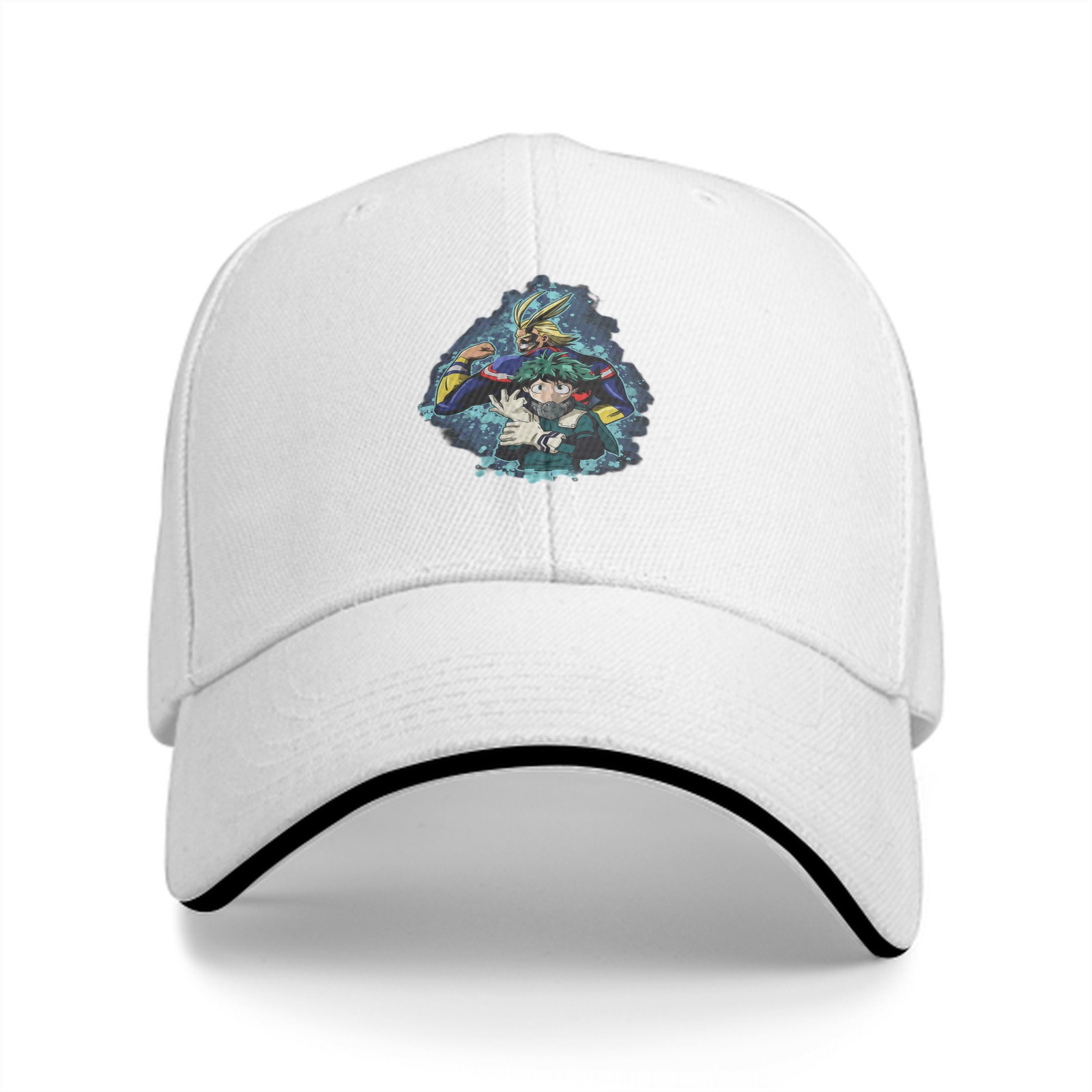 My Hero Academia Anime Character Print Black Baseball Cap