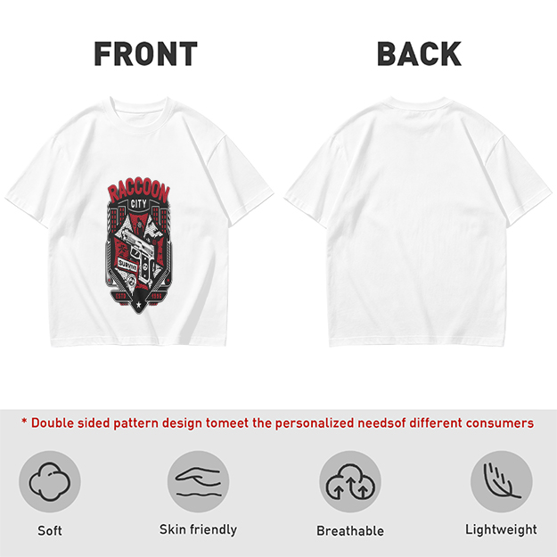 Olive T-Shirt With Raccoon City Gun Graphic Print