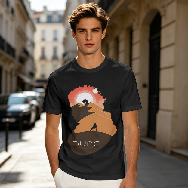 Dune Desert Planet Graphic T-Shirt for Sci-Fi Fans