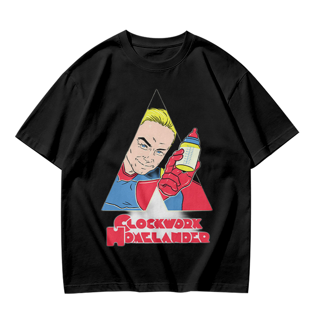 Olive Graphic T-Shirt with Clockwork Homelander Artwork