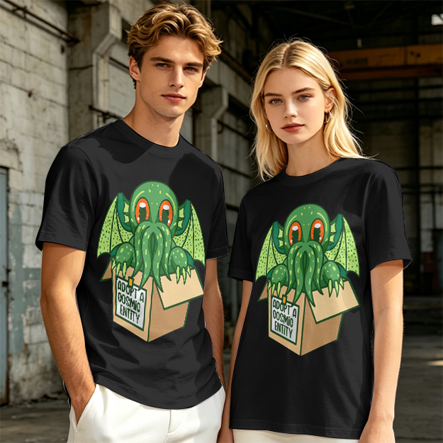 Adopt A Cosmic Entity Cute Cthulhu Graphic T-Shirt
