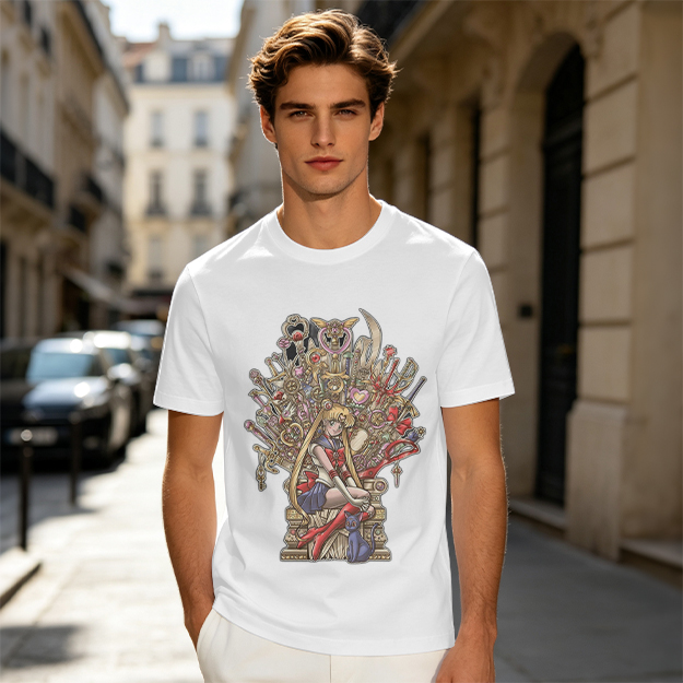 Olive T-Shirt with Sailor Moon Throne Art Print