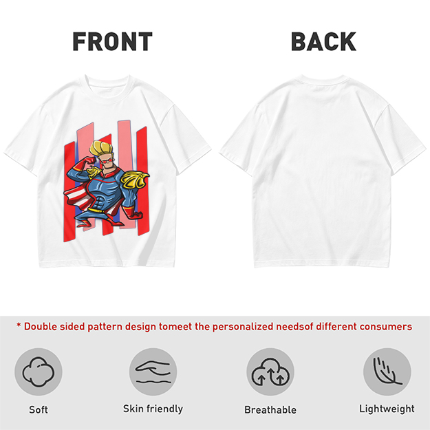 Olive T-Shirt With Cartoon Superhero Character Graphic Print