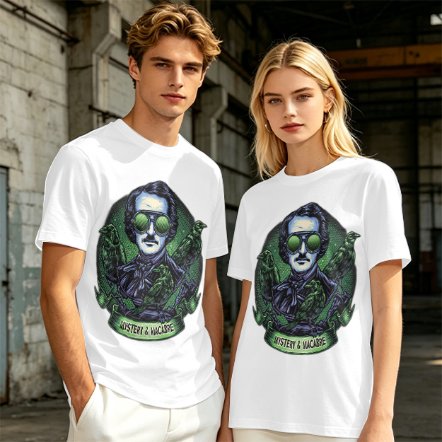Edgar Allan Poe Raven Mystery Macabre Graphic T-Shirt