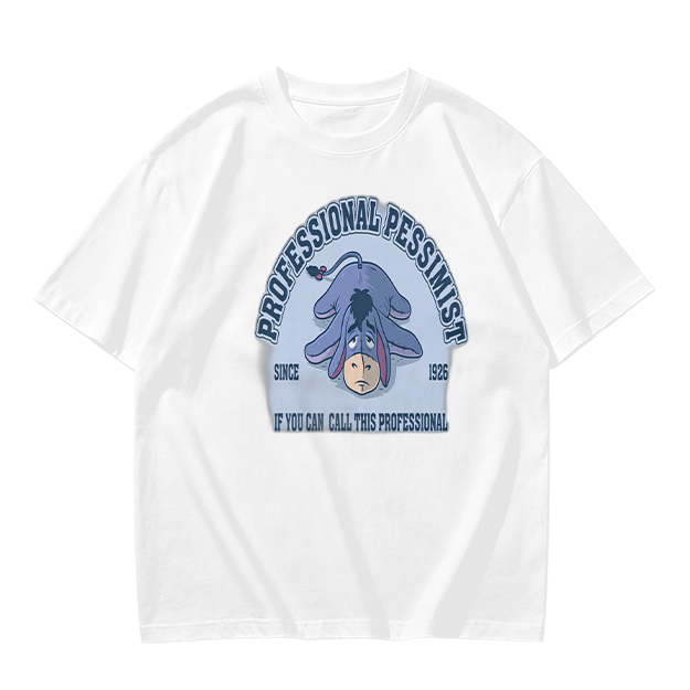 Olive t-shirt with Eeyore 'Professional Pessimist' print