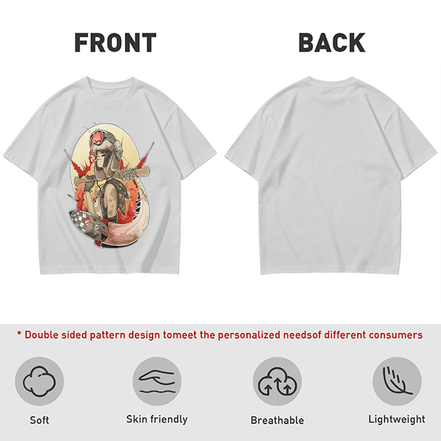 Olive T-Shirt with Retro Military Pilot Girl Graphic Print