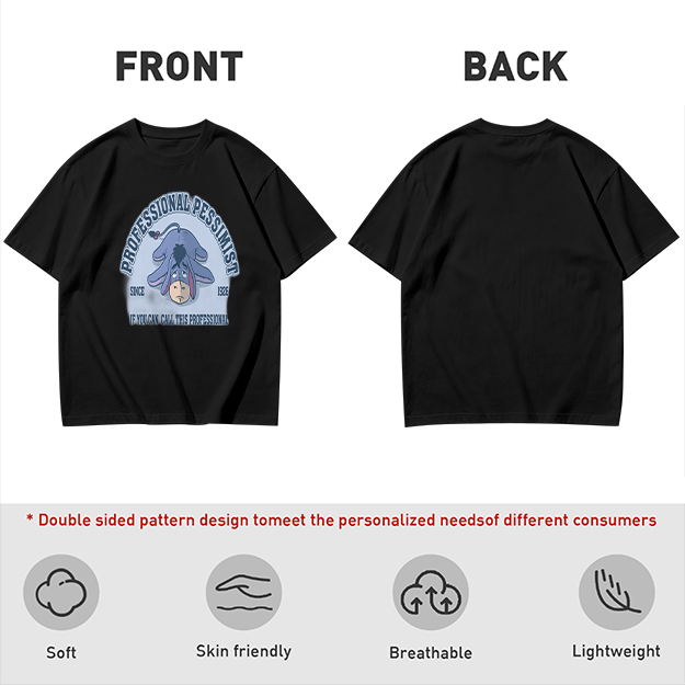 Olive t-shirt with Eeyore 'Professional Pessimist' print