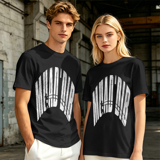 Olive green graphic t-shirt with arched distressed text print